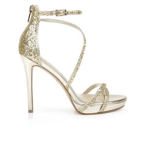Jewel Badgley Mischka Gold heels